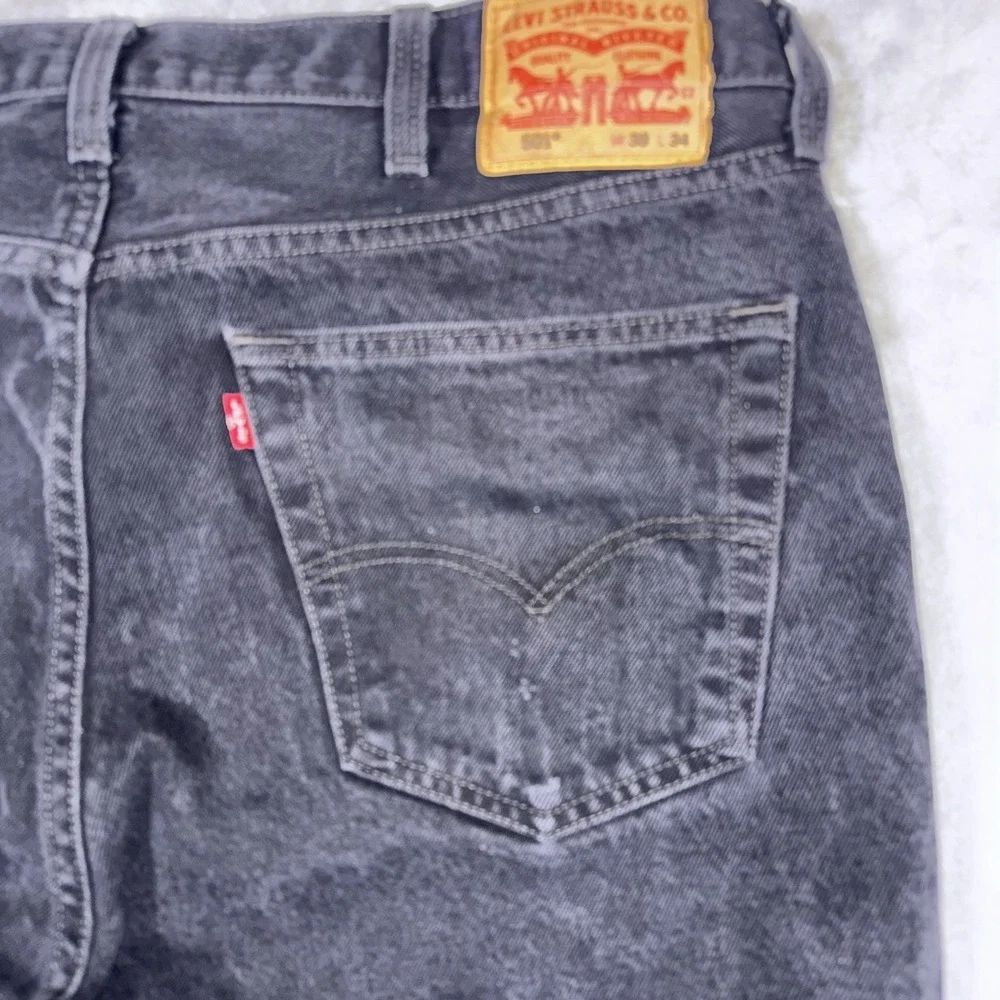 Levis 501XX Original Straight Leg Jeans Mens 38x34 Dark Wash Black Button Fly